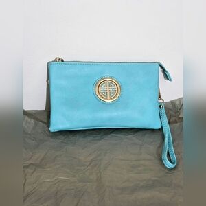 Blue Wristlet Clutch